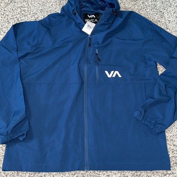 RVCA navy rain jacket - Picture 2 of 8
